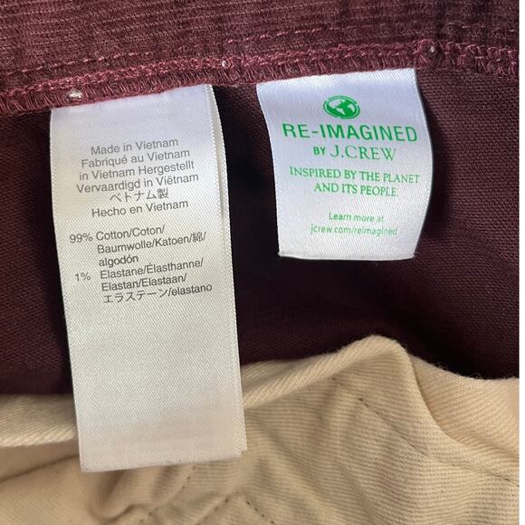 J. Crew Style 484 Men's Burgundy Corduroy Straight Leg sz 33x32 Preppy Classic - Picture 6 of 9